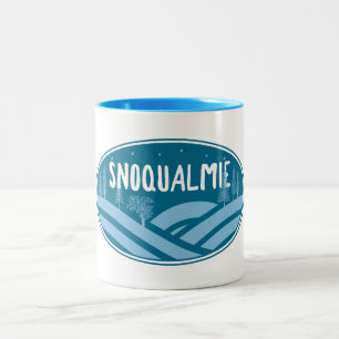 Snoqualmie Washington im Freien Zweifarbige Tasse