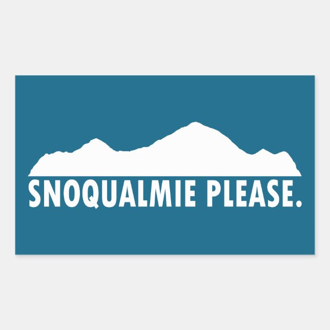 Snoqualmie Washington Please Rechteckiger Aufkleber (Vorderseite)