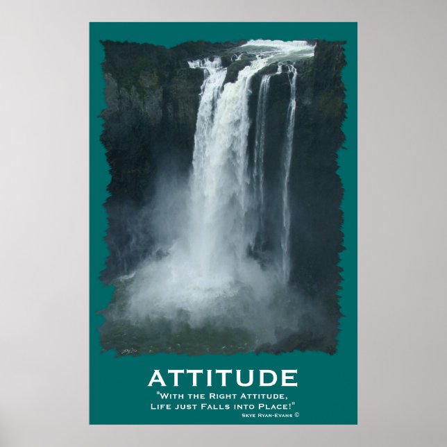 Snoqualmie Wasserfall ATTITUE Motivierend Poster (Vorne)
