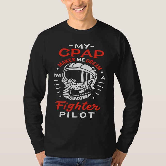 Snoring CPAP as a fighter pilot mask T-Shirt (Vorderseite)