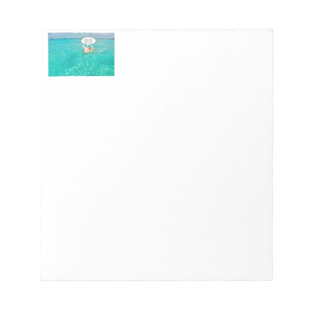 Snorkel Pig Notizblock (Vorderseite)