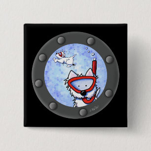 Snorkel Westies Porthole Button