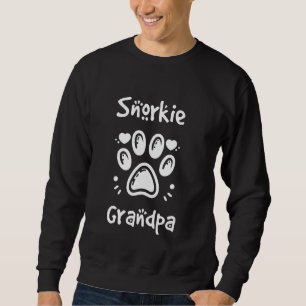Snorkie Grandpa Miniatur Schnauzer Yorkie Mix Gra Sweatshirt