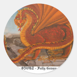 SNORT - Vollständig angebaut Runder Aufkleber