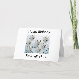 Snow "Alles Gute zum Geburtstag von uns allen" Karte