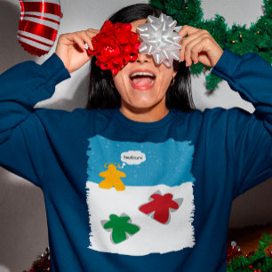 Snow Angel Meeples Womens Shirt