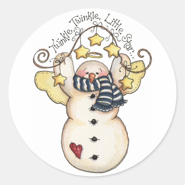 Snow Angel Twinkle Twinkle Little Star Sticker (Vorderseite)
