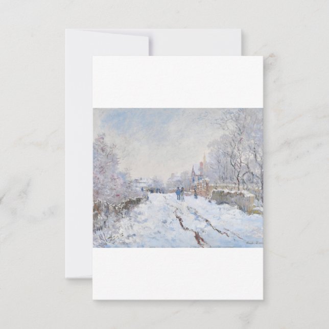 Snow at Argenteuil by Claude Monet Dankeskarte (Vorderseite)