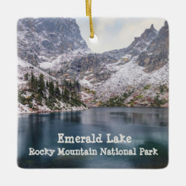 Snow at Emerald Lake Rocky Mountain Nationalpark Keramikornament