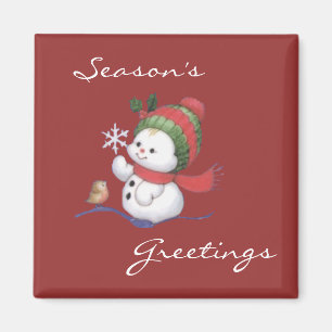 Snow Baby Holiday Magnet