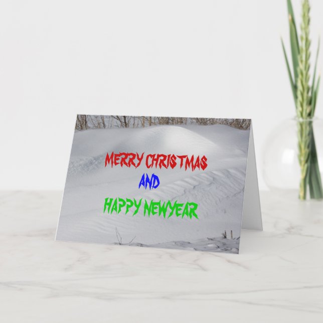 SNOW BANK CHRISTMAS Card Feiertagskarte (Vorderseite)