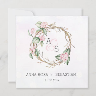 *~* Snow Berry Boho UAWG AR12 QR Winterhochzeit Einladung