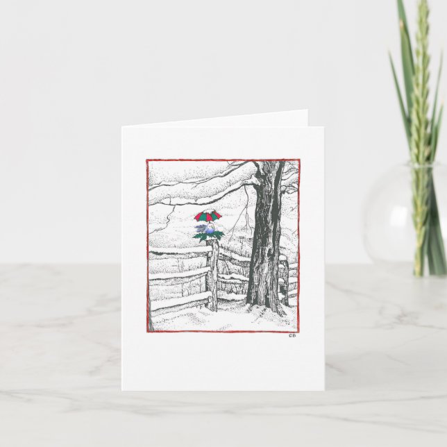 "Snow Bird" Custom Christmas Card Feiertagskarte (Vorderseite)