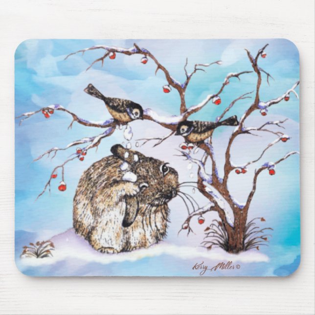 Snow Birds and Bunny Mouse Pad Mousepad (Vorne)