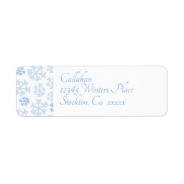 Snow Blue Address Labels