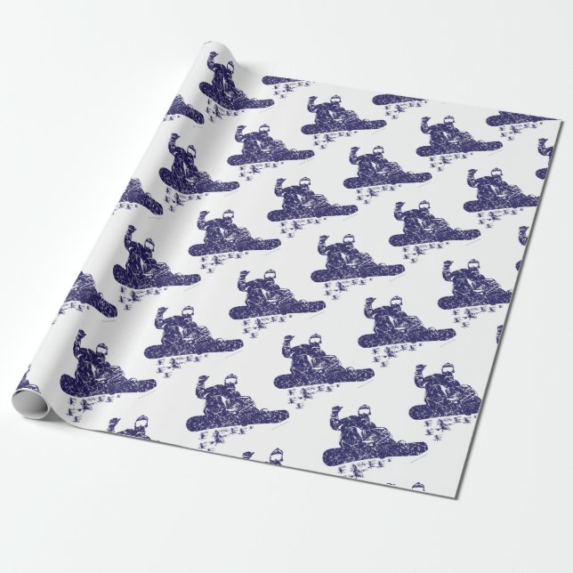 Snow-Boarder Geschenkpapier (Ungerollt)