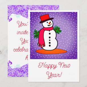 Snow Bonhomme Einladung zum neuen Jahr