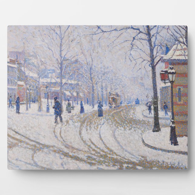 Snow, Boulevard de Clichy, Paris, 1886 Fotoplatte (Vorderseite)