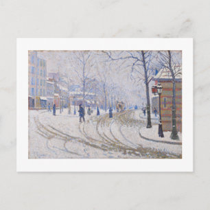 Snow, Boulevard de Clichy, Paris, 1886 Postkarte