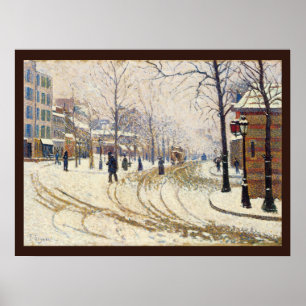 Snow, Boulevard de Clichy, Paris, Paul Signac Poster