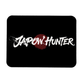 Snow Brush Art - Japow Jäger - Schwarz Magnet