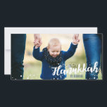 Snow Bubbles Happy Hanukkah Foto Card Feiertagskarte<br><div class="desc">Die niedliche und stilvolle Snow Bubbles Happy Hanukah Foto Card ist perfekt für Ihre Kartenausgabe in dieser Urlaubssaison. Hat passendes Zubehör.</div>