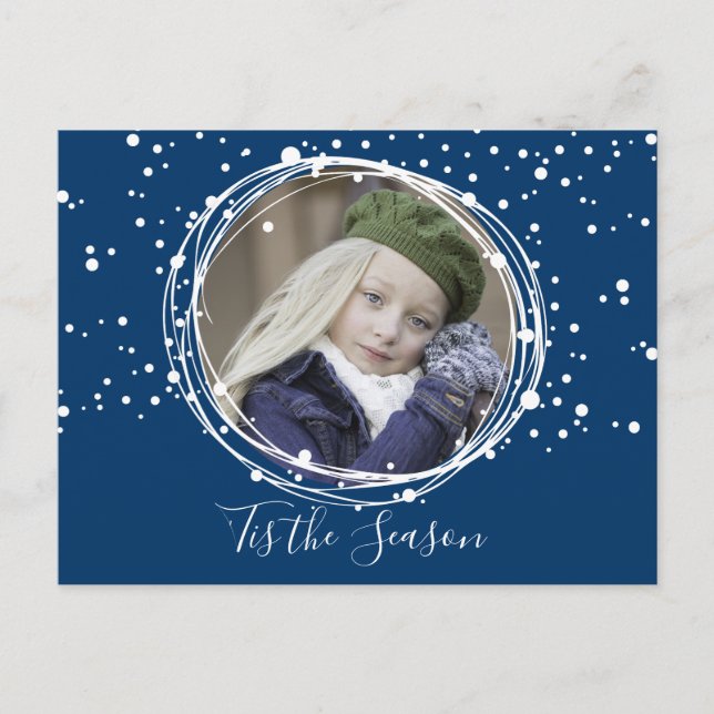 Snow Bubbles Weihnachtskraut Foto Postkarte (Vorderseite)