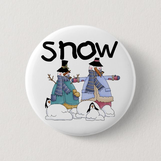 Snow Buddies Tshirts und Gifts Button (Vorderseite)