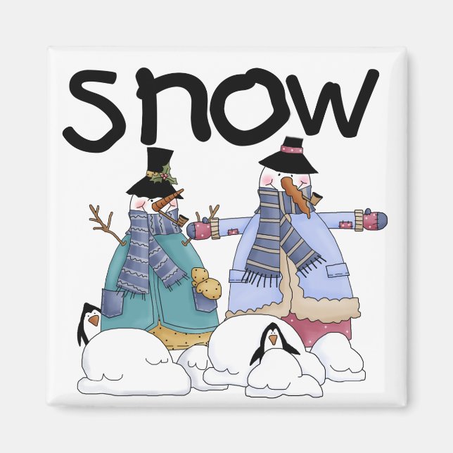 Snow Buddies Tshirts und Gifts Magnet (Vorne)