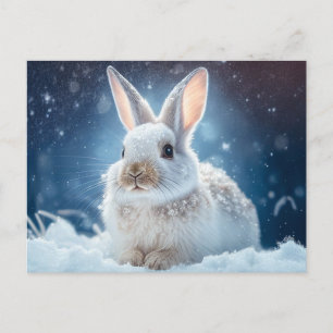 Snow Bunny Postcard Postkarte
