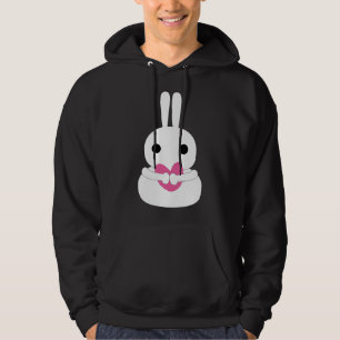 Snow Bunny Snowman Pink Herz Verdacht, Celery™ Bla Hoodie