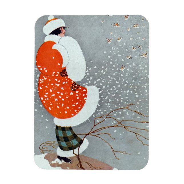 Snow Buntings - Will Hammell  Magnet (Vertikal)