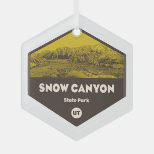 Snow Canyon Staat Park Utah Ornament Aus Glas