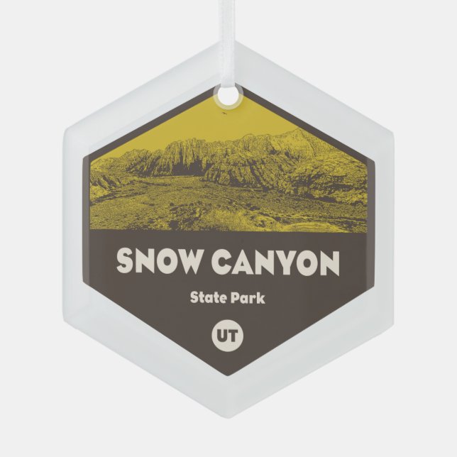 Snow Canyon Staat Park Utah Ornament Aus Glas (Vorderseite)