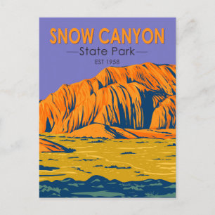 Snow Canyon State Park Utah Vintage auf Deutsch Postkarte