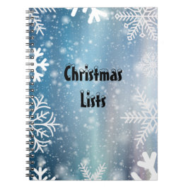 Snow Christmas Holiday List-Journal Notizblock