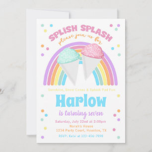 Snow Cone Pool-Party Einladung