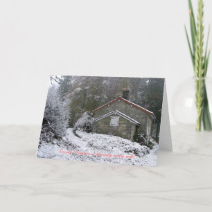 Snow cottage Novy rok Feiertagskarte