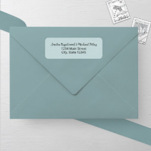 Snow Covered Light Blue Wedding Address