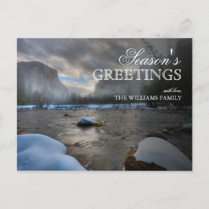 Snow Covered Merced River bei Yosemite Postkarte