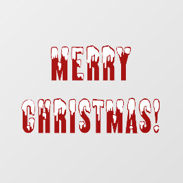 Snow Covered Merry Christmas Zuhause Store 11x8 Vi Fensteraufkleber