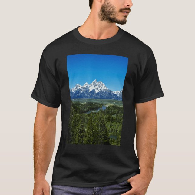 Snow-covered mountains Grand Teton National Park W T-Shirt (Vorderseite)