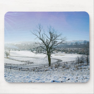 Snow Covered Ozark Hills Mousepad