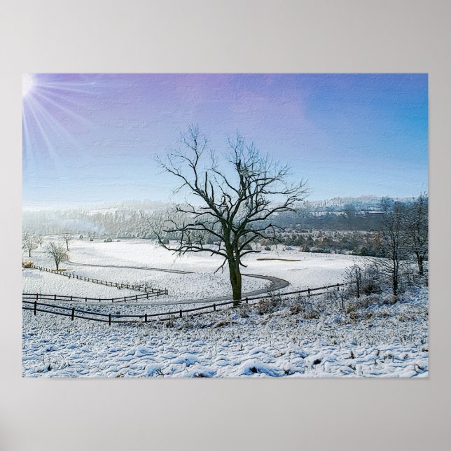 Snow Covered Ozark Hills Poster (Vorne)