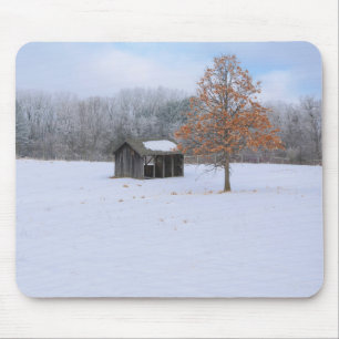 Snow Covered Paddock Mousepad