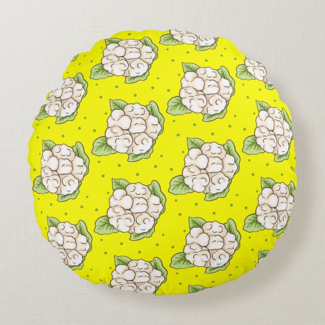 Snow Crown Rundes Kissen (Vorderseite)