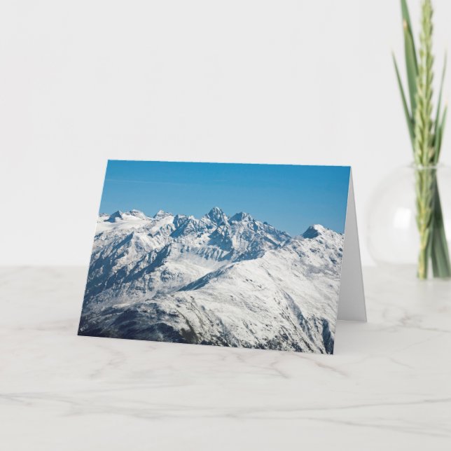 Snow Davos Schweiz Feiertagskarte (Vorderseite)