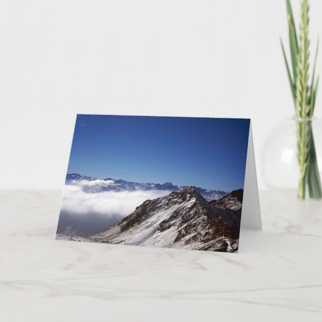 Snow Davos Schweiz Feiertagskarte (Vorderseite)