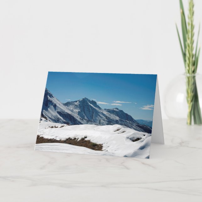 Snow Davos Schweiz Feiertagskarte (Vorderseite)