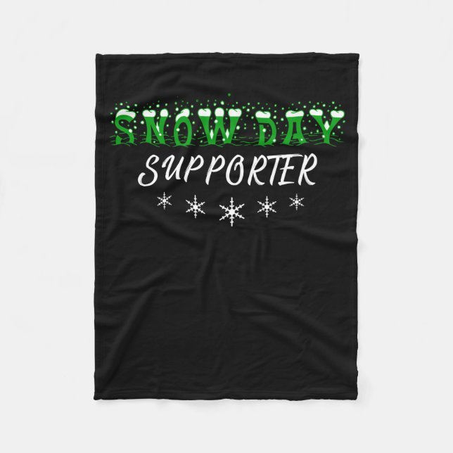 Snow Day Supporter frohe Weihnachten Fleecedecke (Vorderseite)